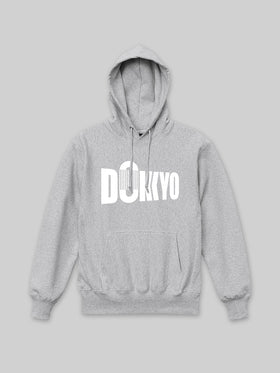 DOKKYO ヘヴィーウェイトスウェットプルオーバーパーカー DOKKYO DOMEロゴ アッシュ